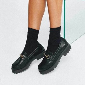 Princess Polly Black Saxton Loafers